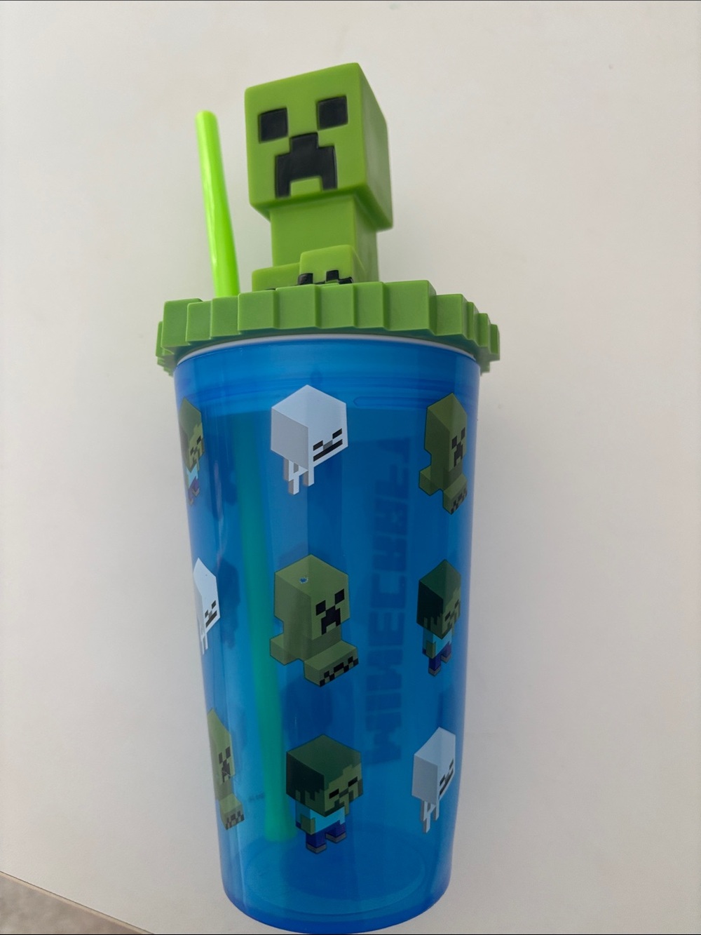Minecraft cup with straw